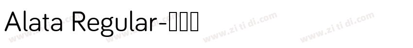 Alata Regular字体转换